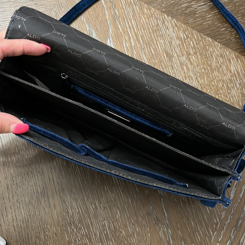 Aldo blue velvet evening crossbody bag - Picture 13 of 17